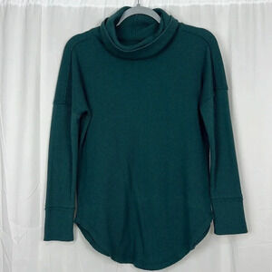 Anthropologie Maeve Ainsley Thermal Waffle Knit Cowlneck Pullover Size XSP